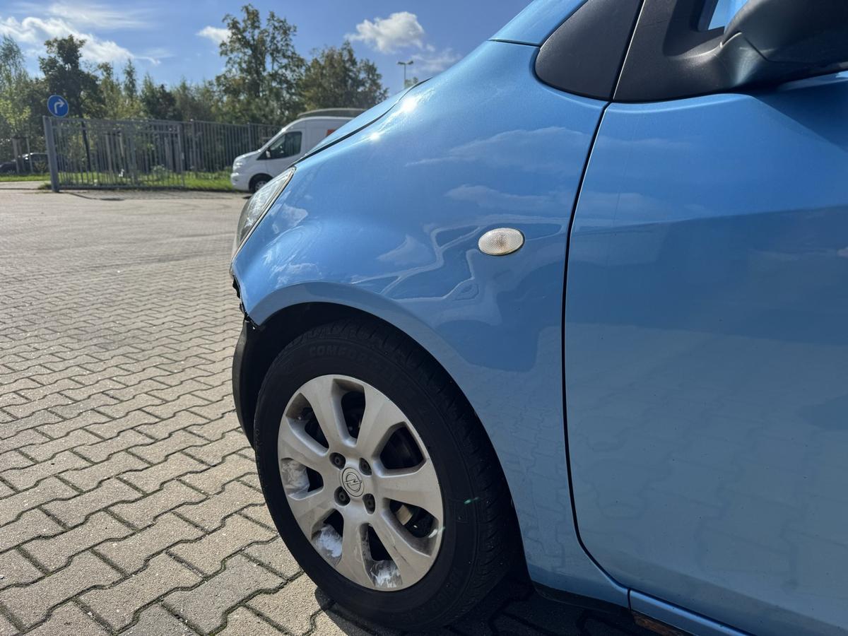 Opel Agila B original Kotfl&uuml;gel vorn links GBW Marokkoblau met Bj.2008
